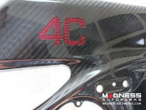 Alfa Romeo 4C Carbon Fiber Door Panels - w/ Red 4C Logo